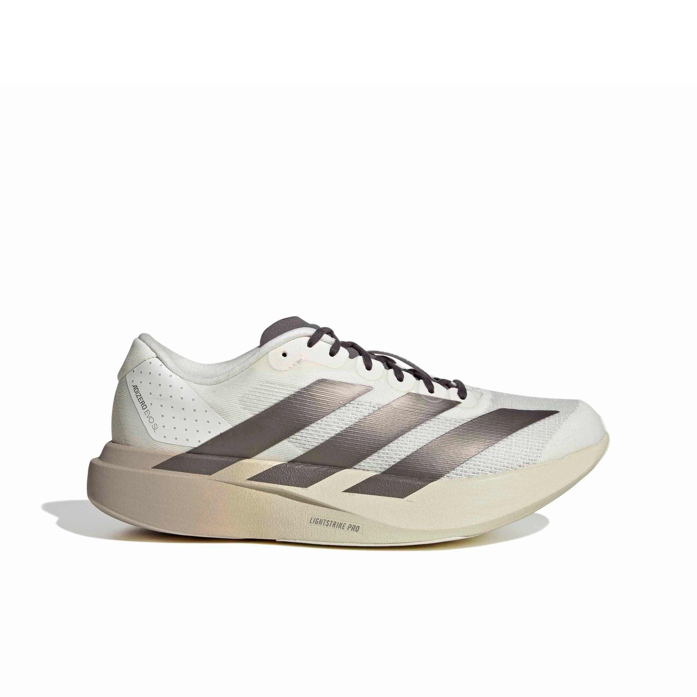 adidas Adizero EVO SL "Off White/Aurora Coffee Met./Matte Silver" Men's Running Shoe - OFF WHITE/COFFEE/SILVER